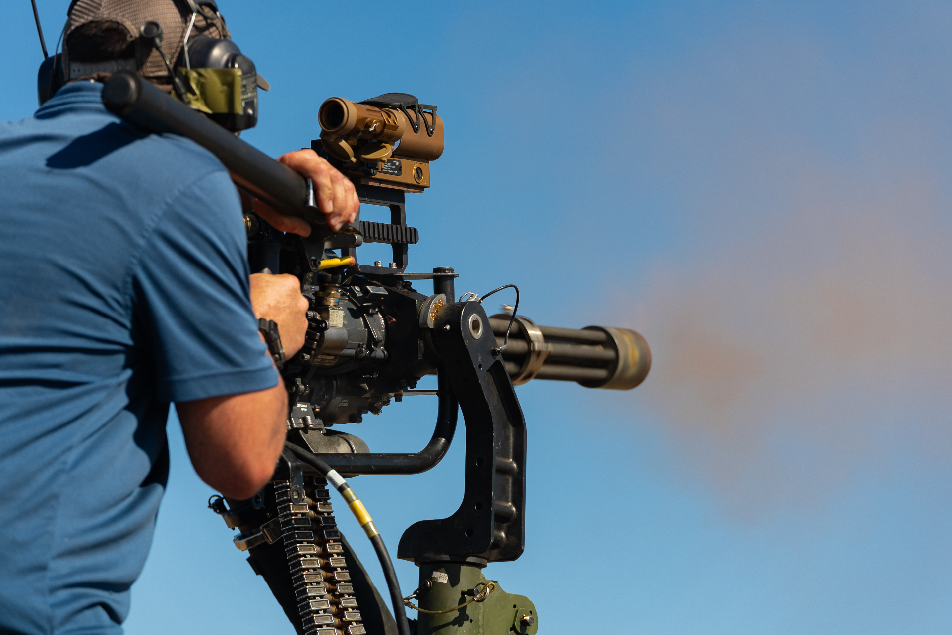 Close-up of advanced weapon system at MAC field demonstration